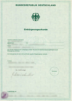 Recieving certificate of naturalization naturalization